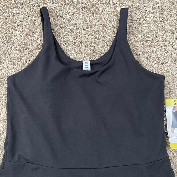 Elle Sport Women's Built-In Bra Active Tank Dress Black, Size Small (New) - Picture 5 of 16